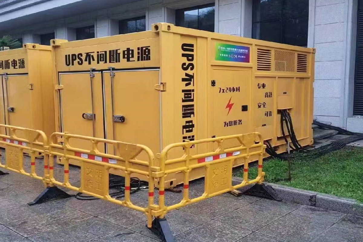 巴马发电机租赁施工现场
