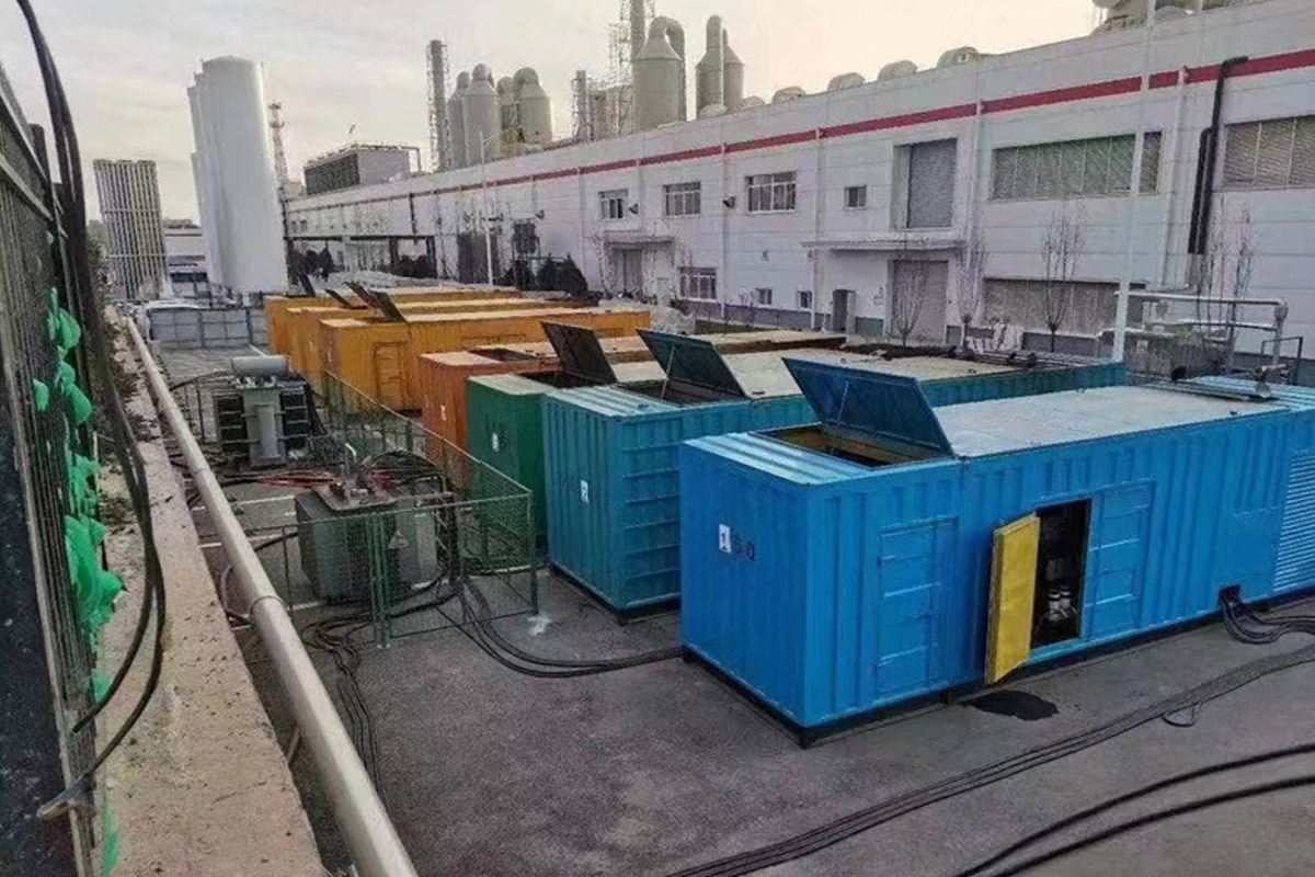 巴马发电机租赁施工现场